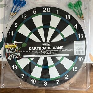 Rebels Black and Green Outdoor Dartboard Game